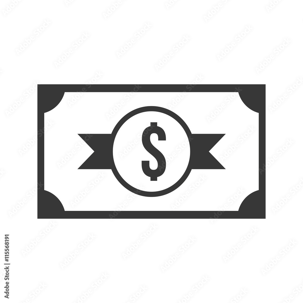 Money concept represented by bill icon. Isolated and flat illustration Money concept represented by bill icon. Isolated and flat illustration