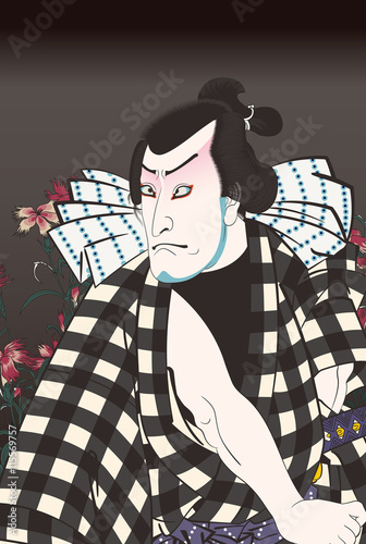 歌川国貞 浪四郎 八犬伝犬の草紙之内のイメージイラスト