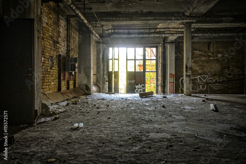 Sweden, Dalama, Fredriksberg, Old abandoned paper factory photo