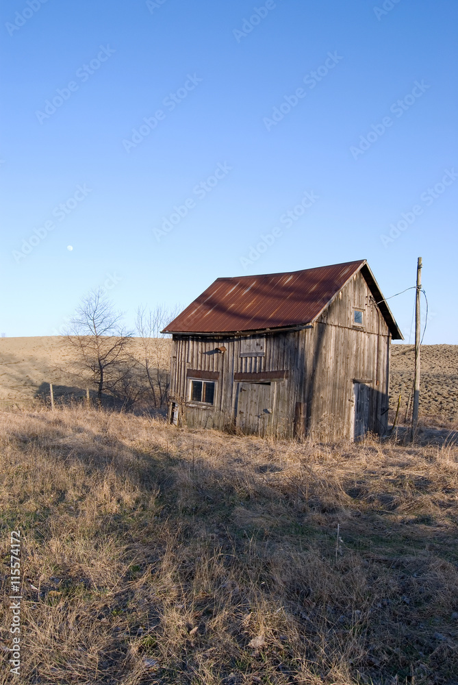 Old Abandoned Building in a Country Field Old Abandoned Building in a Country Field