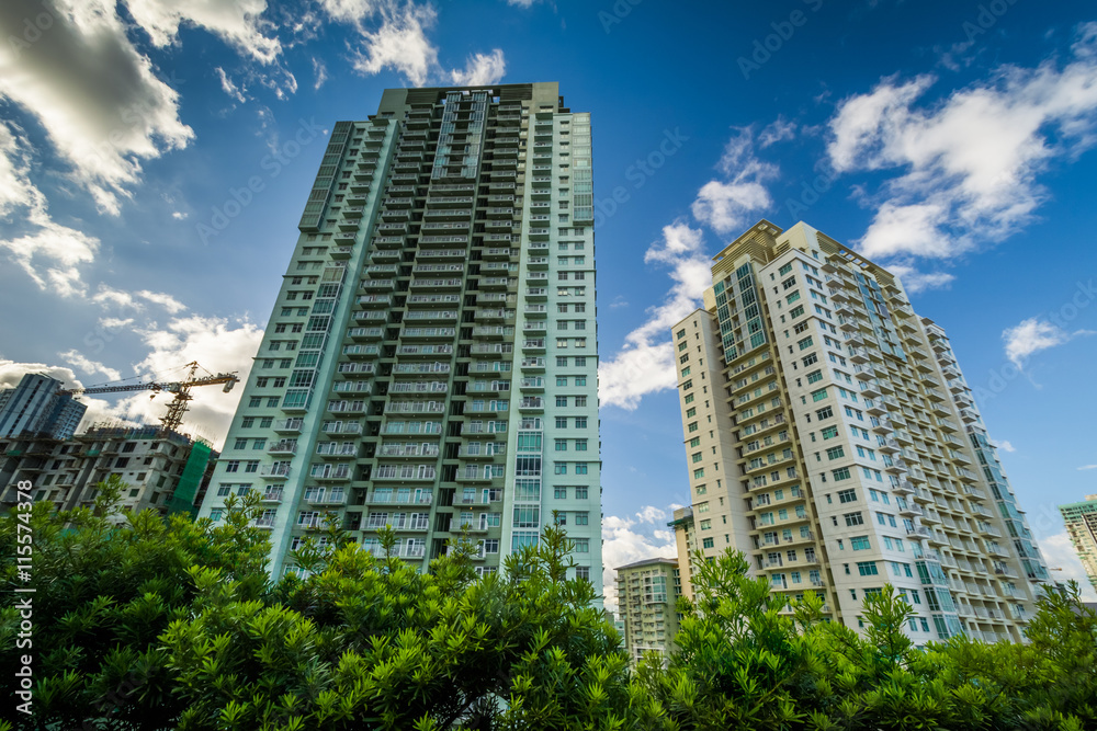 Modern skyscrapers at Bonifacio Global City, in Taguig, Metro Ma