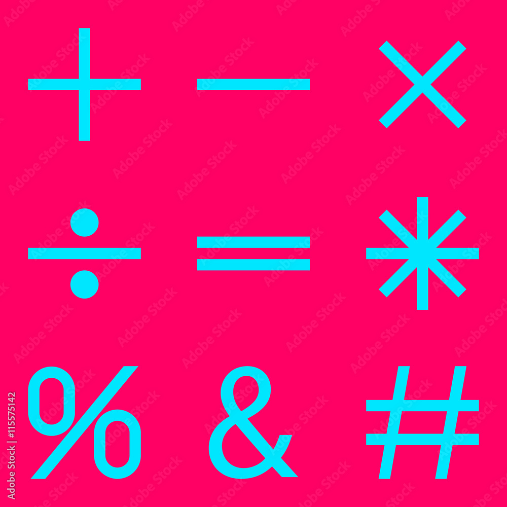 Obraz premium Basic Mathematical Sign