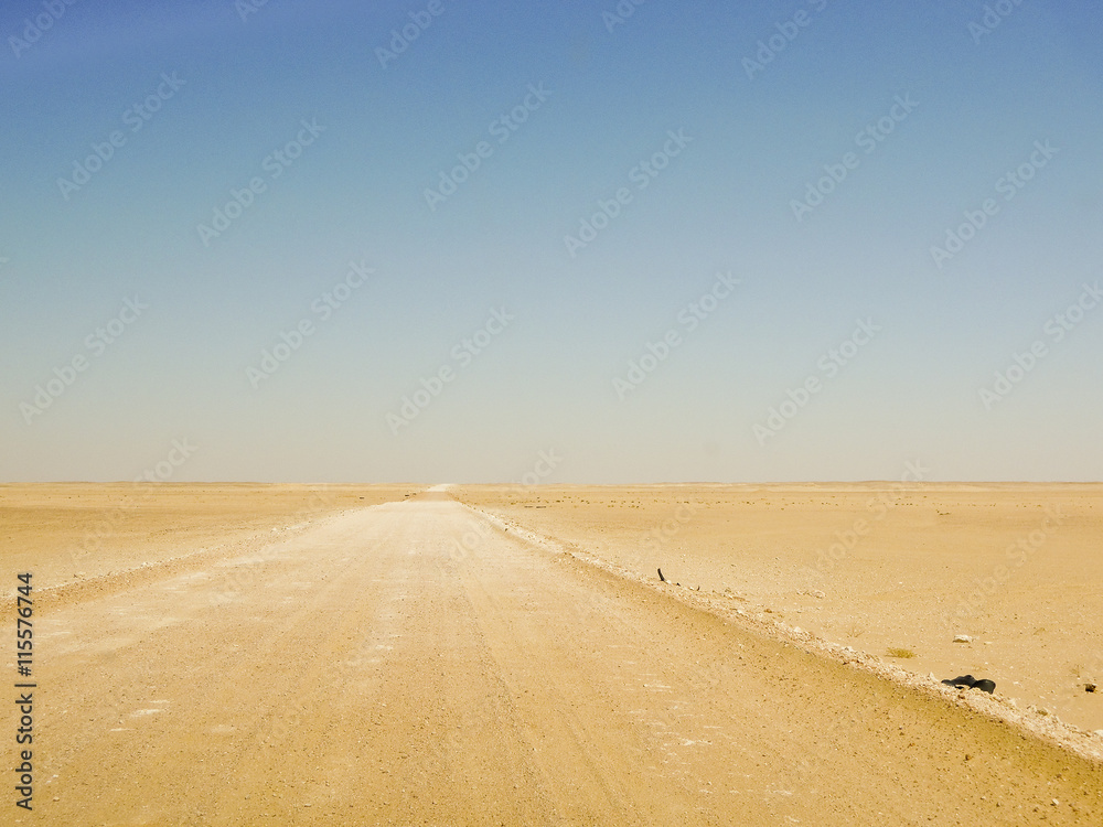 Road in Omani desert - Sultanate of Oman