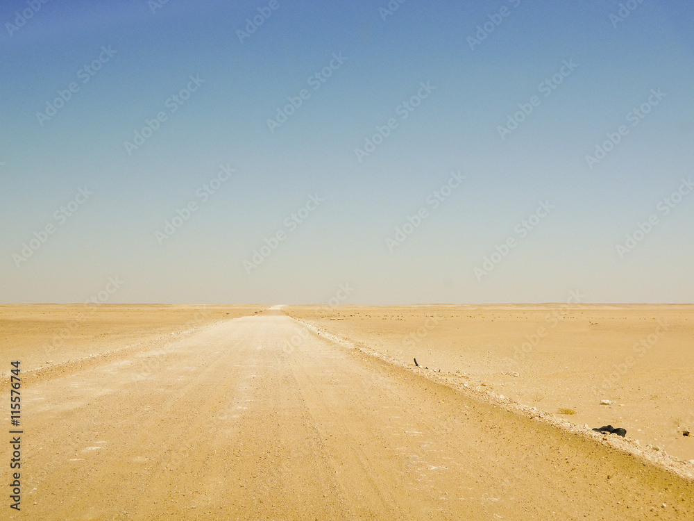 Road in Omani desert - Sultanate of Oman Road in Omani desert - Sultanate of Oman