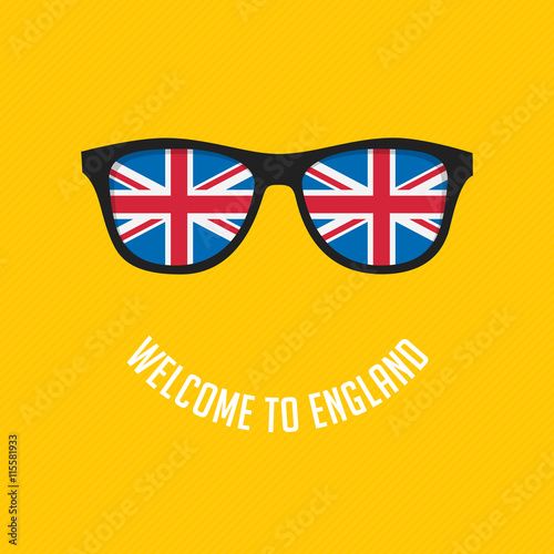 British flag in glasses