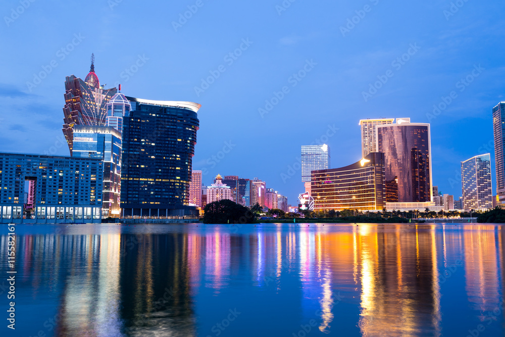 Naklejka premium Macau at night