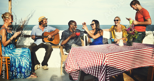 Diverse People Party Celebration Music Togetherness Concept