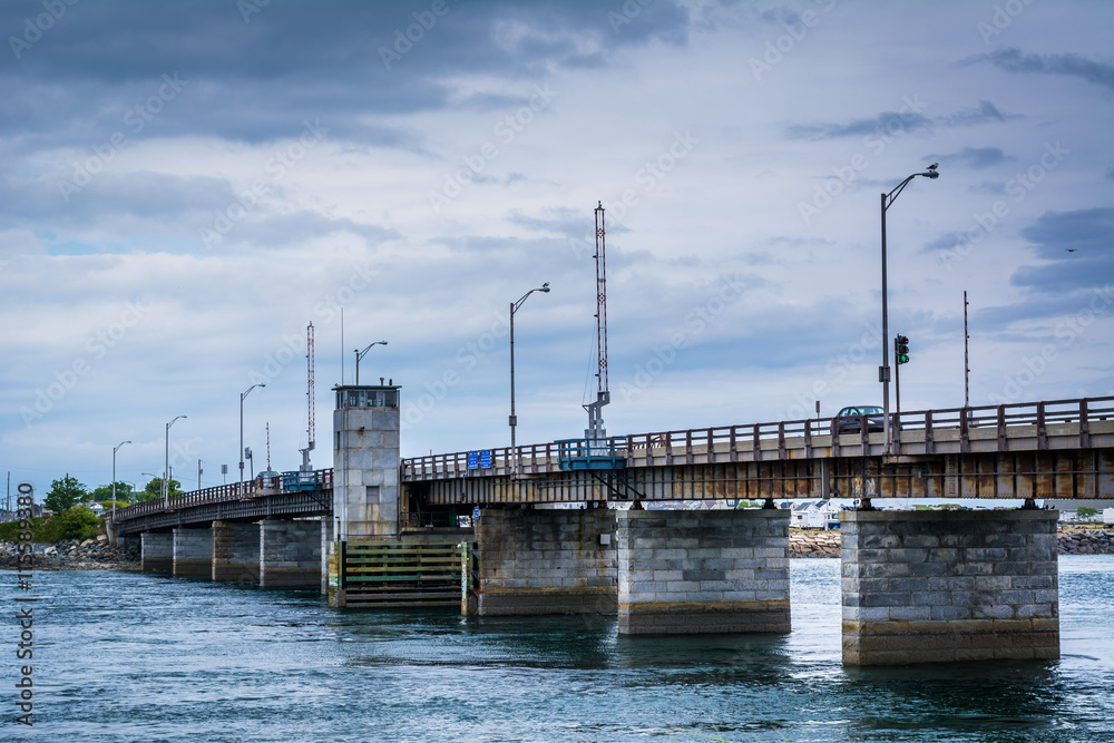 Bridge over Hampton Harbor Inlet in Hampton Beach, New Hampshire