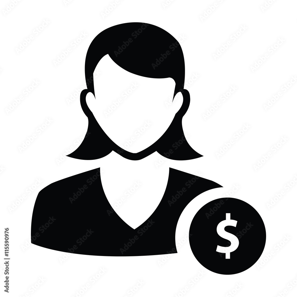 Obraz premium User Icons with money