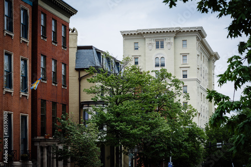 Buildings in Mount Vernon, Baltimore, Maryland.
