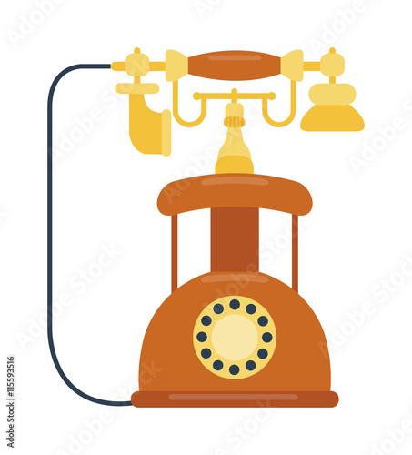 Old vintage keypad mobile phone and icon of old classic mobile phone antique vector. Old style mobile phone technology retro cellphone vector illustration isolated