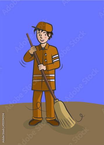 Barrendero. Trabajador de la limpieza