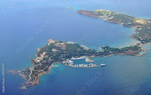 Aerial view of the Astir Peninsula in Vouiagmeni near Athens photo