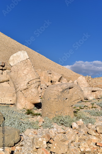 Mount Nemrut is a monumental site belonging to the Kingdom of Commagene, a small, independent Armenian kingdom that was formed in 162 B.C.  