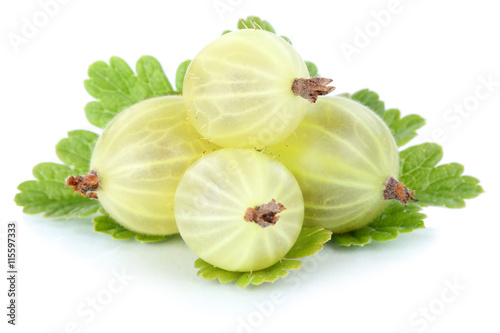 Stachelbeeren Stachelbeere Früchte Beeren Obst Freisteller frei