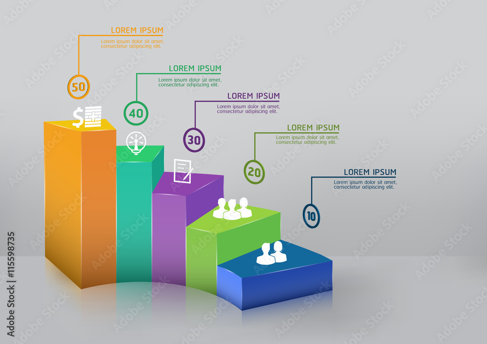Abstract Infographic 3D. Vector illustration can be used for wor Abstract Infographic 3D. Vector illustration can be used for wor