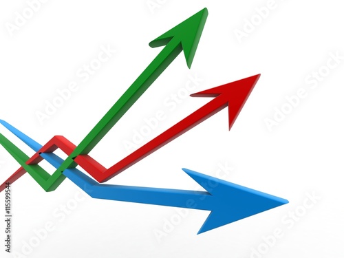 Graph rising. 3D rendering Free Download Graph rising. 3D rendering - GFXLoad