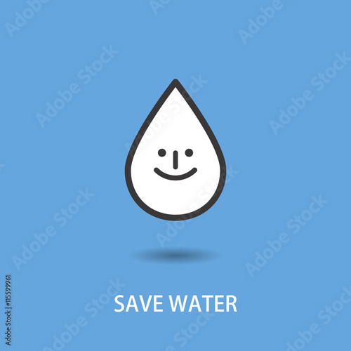 Save water Water drop