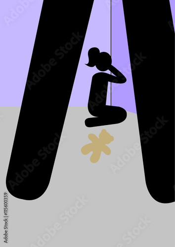 Illustration Kindesmissbrauch; Gewalt; Angst; Entführung; Verzweiflung; 
