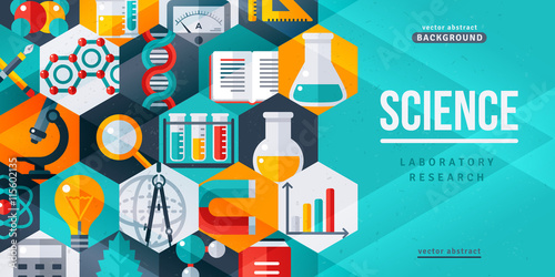 Science laboratory research creative banner