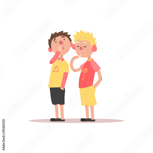 Two Boys One Picking The Nose And Another Eating Lollipop