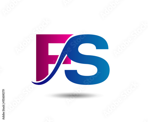 Elegant alphabet F and S letter ds logo. Vector illustration 