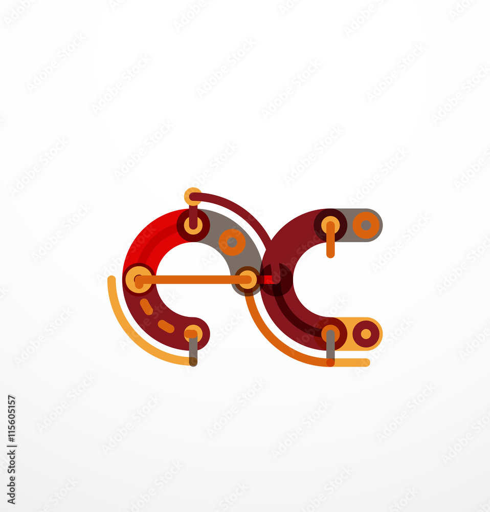 Colorful funny cartoon letter icon