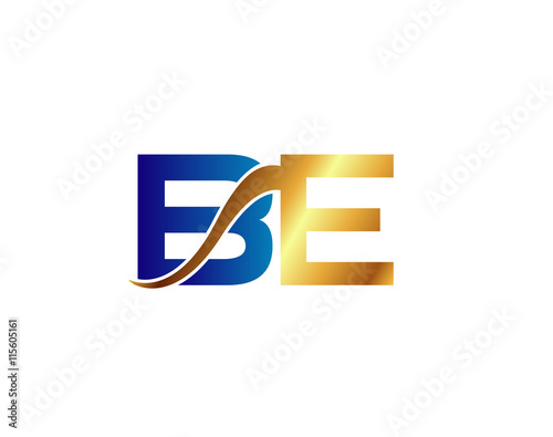 Letter B and e logo vector 