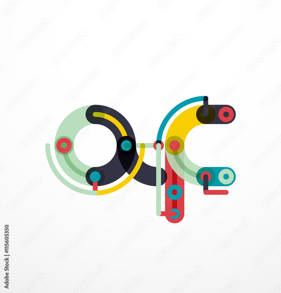 Colorful funny cartoon letter icon Colorful funny cartoon letter icon