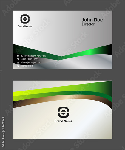 green business card design
