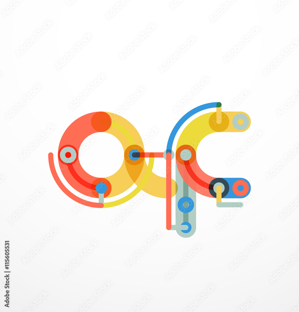 Colorful funny cartoon letter icon Colorful funny cartoon letter icon