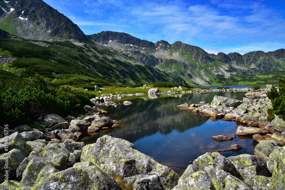 Landscape of the Five Lakes Valley in Tatras mountain