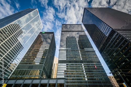 Photography Modern buildings in the Financial District, Toronto, Ontario.
