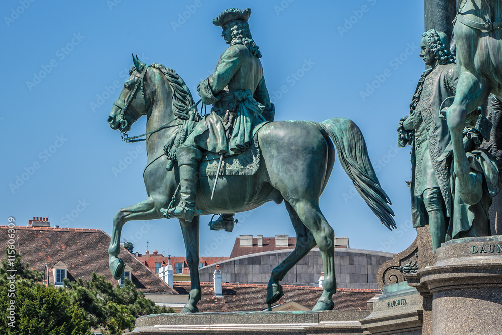 Obraz premium Maria Theresia Monument, in Vienna, Austria.