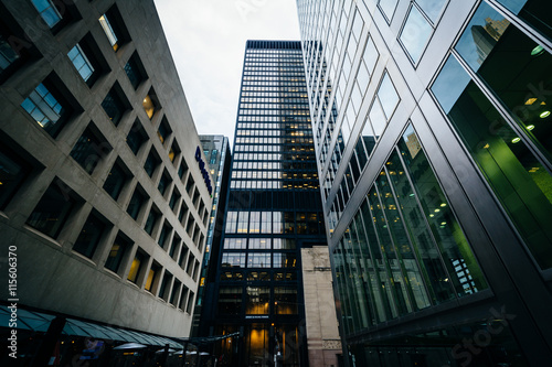 Modern skyscrapers in the Financial District of downtown Toronto