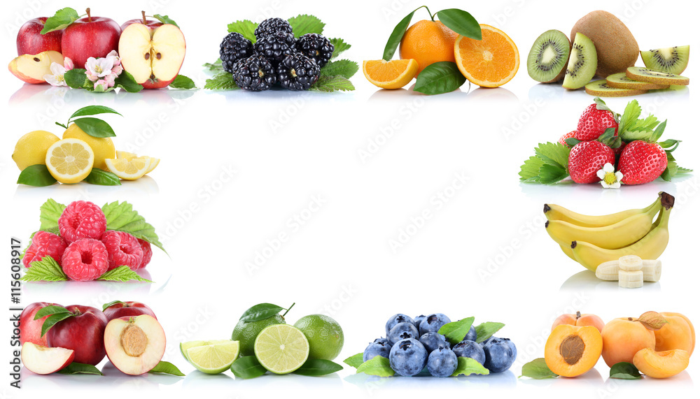 Früchte Obst Apfel Orange Rahmen Textfreiraum Copyspace Früchte Obst Apfel Orange Rahmen Textfreiraum Copyspace
