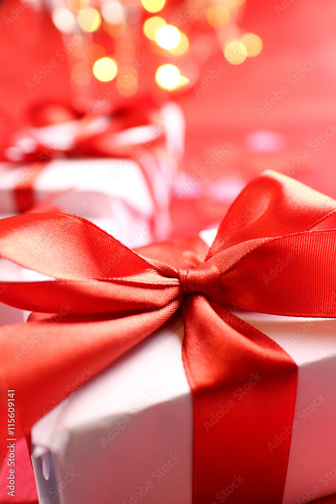 gifts with red ribbons gifts with red ribbons