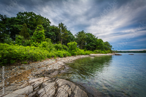 Rocky coast at Odiorne Point State Park, in Rye, New Hampshire. photo