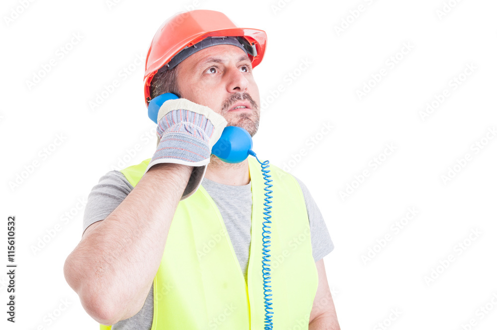 Serious constructor calling someone to solve work problem Serious constructor calling someone to solve work problem