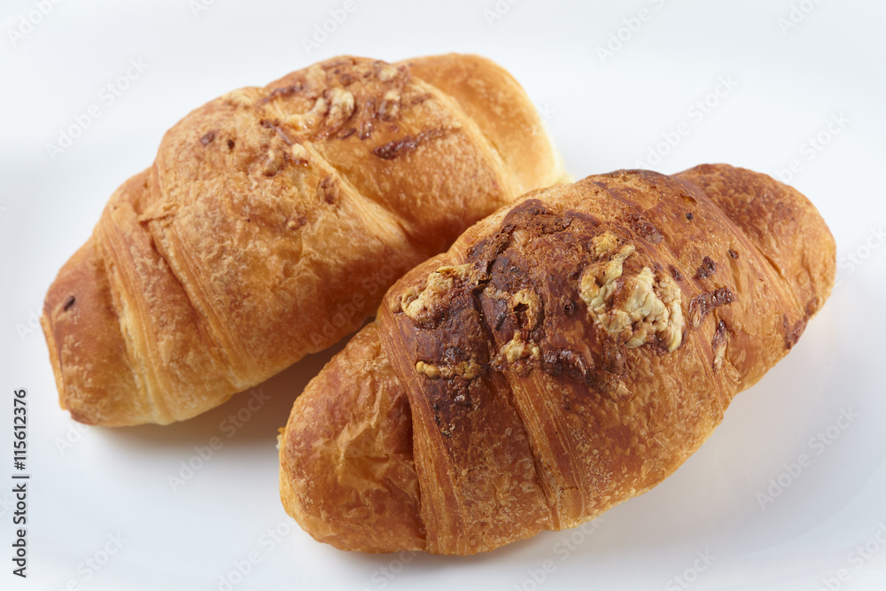 croissant on the white