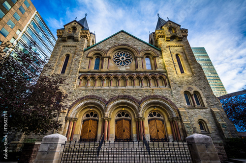 Photography St Andrew's Presbyterian Church, in downtown Toronto, Ontario.