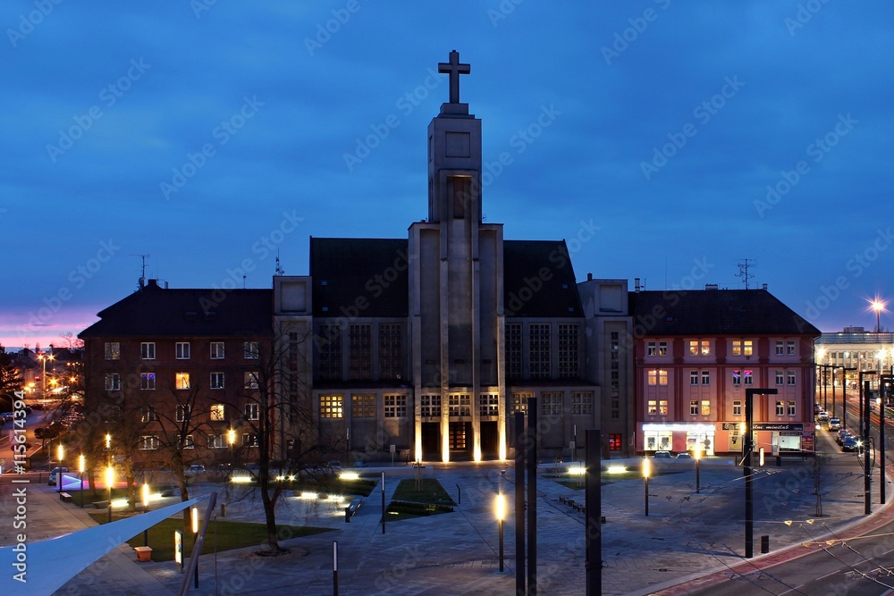 Obraz premium Old Catholic Church in Hradec Kralove