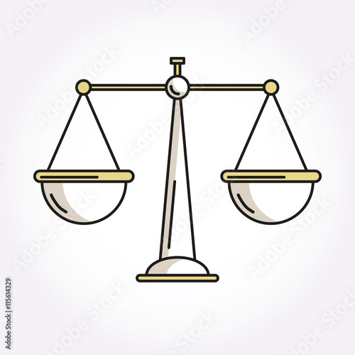 Justice Balance Libra icon symbol logo Modern style