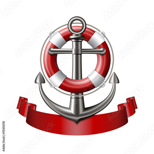 Anchor emblem, vector
