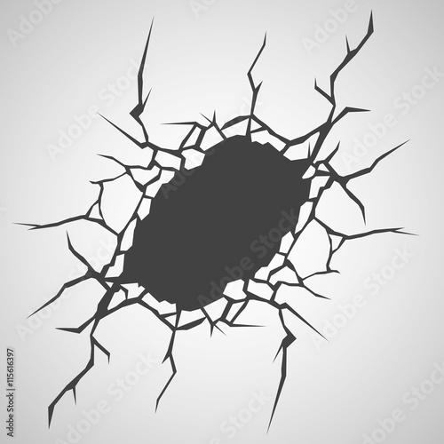 Vector Cracks. Cracked Earth.