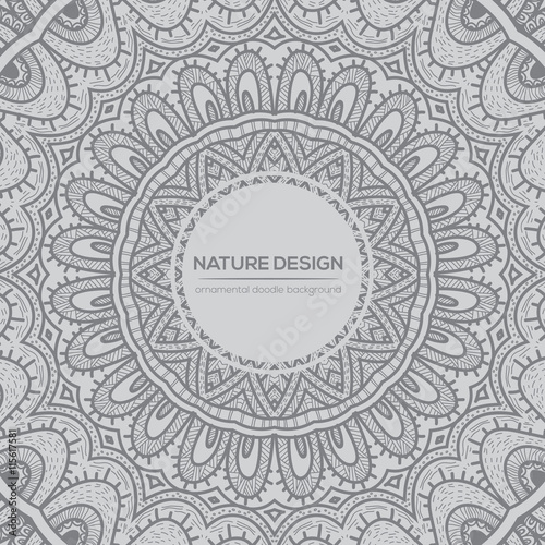 Vector nature decor for your design with abstract ornament