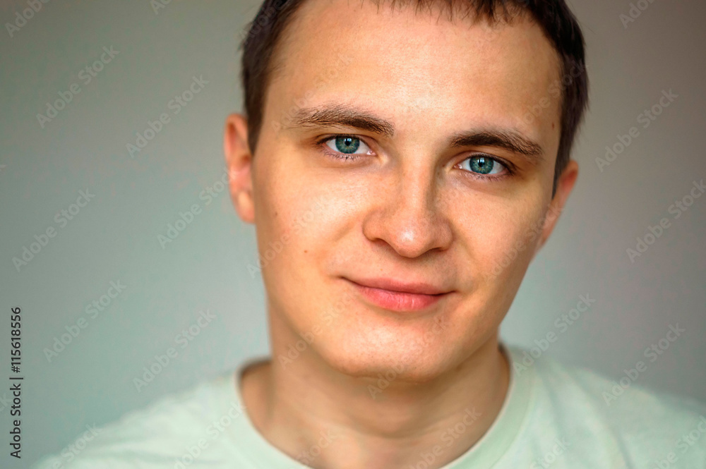 Highly detailed image of a happy smiling young attractive man Highly detailed image of a happy smiling young attractive man