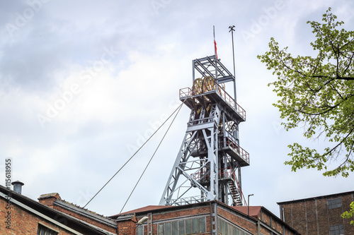 Mining shaft. Coal has been excavated on Silesia for years.