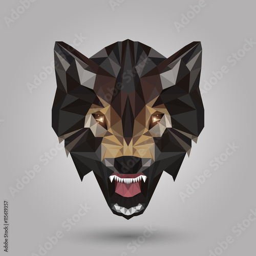 geometric wolf