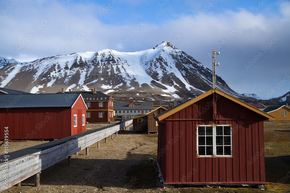 ny alesung in the svalbard island near north pole